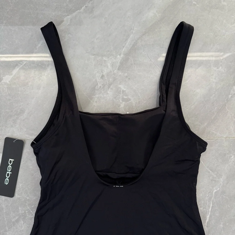 Women’s Bebe Faux Pearl Embellished One Piece Swimsuit Bridesmaid Bachelorette M - Picture 7 of 15